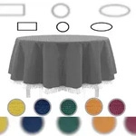 EXKLUSIV HEIMTEXTIL Gartentischdecke mit Fransen Tischdecke Classic 160 cm rund