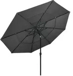 vidaXL 3-stufiger Gartensonnenschirm mit anthrazitfarbenem Aluminiummast Modell