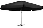 vidaXL Gartensonnenschirm mit Aluminiummast 500 cm schwarz Modell Atlas Panorama