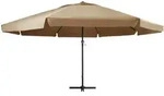 vidaXL Sonnenschirm mit Aluminium-Mast 600 cm Taupe