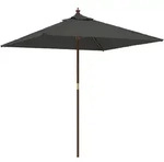 vidaXL Sonnenschirm mit Holzmast Anthrazit 198x198x231 cm
