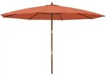 vidaXL Sonnenschirm mit Holzmast Terrakotta 400x273 cm