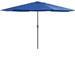 vidaXL Sonnenschirm mit Metall-Mast 390 cm Azurblau
