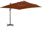 vidaXL Ampelschirm mit Aluminium-Mast 300x300 cm Terrakotta