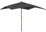 vidaXL Sonnenschirm mit Holzmast Anthrazit 300x300x273 cm