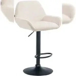 CLP Barhocker Braga Samt creme/schwarz