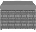 vidaXL Gartensessel mit Hocker Poly Rattan Anthrazit : Farbe - Anthrazit
