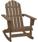 vidaXL Garten-Schaukelstuhl Holz Braun