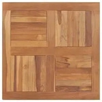 vidaXL Tischplatte Massivholz Teak Quadratisch 80&times;80&times;2,5 cm