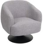 Mendler Lounge-Sessel HWC-J76, Cocktailsessel Sessel drehbar, Boucl&eacute; Stoff...
