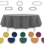 EXKLUSIV HEIMTEXTIL Gartentischdecke mit Fransen Tischdecke rund oval eckig...