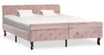 vidaXL Bettgestell Rosa Samt 140x200 cm