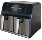 Unold 58685 Hei&szlig;luftfritteuse Doppelkammer TWIN ZONE 1.700 Watt Leistung 8L Volumen