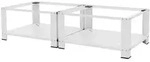 ML-Design Doppel Waschmaschinen-Untergestell Wei&szlig; 128x54 cm | 2 Ablagen, 2x150 kg,