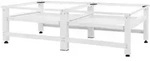 ML-Design Waschmaschinen-Untergestell Doppel Wei&szlig; | 2 Ablagen, 128x54 cm, 2x150 kg,