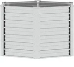 vidaXL Garten-Hochbeet 129x77 cm Verzinkter Stahl Silber