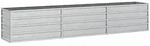 vidaXL Garten-Hochbeet 240x40x45 cm Verzinkter Stahl Silber