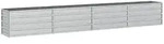 vidaXL Garten-Hochbeet 320x40x45 cm Verzinkter Stahl Silber