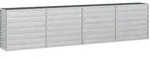 vidaXL Garten-Hochbeet 320x40x77 cm Verzinkter Stahl Silber