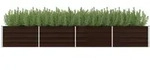vidaXL Garten-Hochbeet Braun 320 x 80 x 45 cm Verzinkter Stahl
