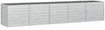 vidaXL Garten-Hochbeet 400x80x77 cm Verzinkter Stahl Silber