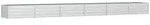 vidaXL Garten-Hochbeet 600x80x45 cm Verzinkter Stahl Silber
