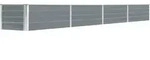vidaXL Garten-Hochbeet Verzinkter Stahl 320&times;40&times;45 cm Grau