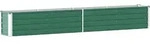 vidaXL Garten-Hochbeet Verzinkter Stahl 320&times;40&times;45 cm Gr&uuml;n