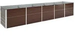 vidaXL Garten-Hochbeet Verzinkter Stahl 400x80x45 cm Braun