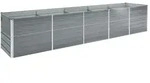 vidaXL Garten-Hochbeet Verzinkter Stahl 400&times;80&times;77 cm Grau