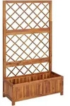 vidaXL Hochbeet mit Spalier 85x38x150 cm Massivholz Akazie
