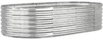 vidaXL Hochbeet Verzinkter Stahl 152x80x36 cm Silbern