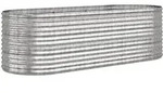 vidaXL Hochbeet Verzinkter Stahl 224x80x68 cm Silbern