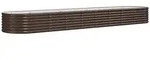 vidaXL Hochbeet Verzinkter Stahl 368x80x36 cm Braun