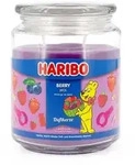 HariboTM Duftkerze Berry Mix, 2 Dochte, HxD: 13 x 10 cm, 100h Brenndauer, Kerze im