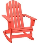 vidaXL Adirondack-Schaukelstuhl Massivholz Tanne Rot