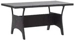 vidaXL Gartentisch Schwarz 120x70x66 cm Poly Rattan