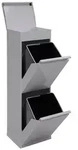 ARREGUI Top CR222-B Recycling Abfalleimer / M&uuml;lleimer aus Stahl mit Aufbewahrungsbox
