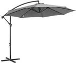 Outsunny - Sonnenschirm - &Oslash;2,95 x 2,45H m - grau