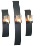 Gravidus 3er Set Wandkerzenhalter Schwarz