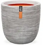 Capi Blumentopf Nature Rib Oval 54 x 52 cm Elfenbeinfarben KOFI935