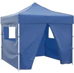 vidaXL Faltzelt mit 4 W&auml;nden 3 x 3 m Blau