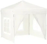 vidaXL Partyzelt Faltbar mit Seitenw&auml;nden Creme 2x2 m