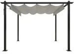 vidaXL Pavillon mit Ausziehbarem Dach 3x3 m Creme