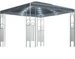 vidaXL Pavillon mit LED-Lichterkette 300x300 cm Anthrazit