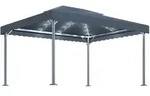vidaXL Pavillon mit LED-Lichterkette 400x300 cm Anthrazit Aluminium