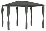 vidaXL Pavillon mit Pfostenabdeckungen 3x4x2,6 m Anthrazit 160 g/m2