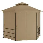 vidaXL Pavillon mit Seitenw&auml;nden 3,1x2,7 m Taupe