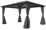 vidaXL Pavillon mit Vorh&auml;ngen Anthrazit Aluminium 400 x 300 cm