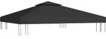 vidaXL Pavillon-Dachplane mit Kaminabzug 310 g/m2 3x3 m Schwarz